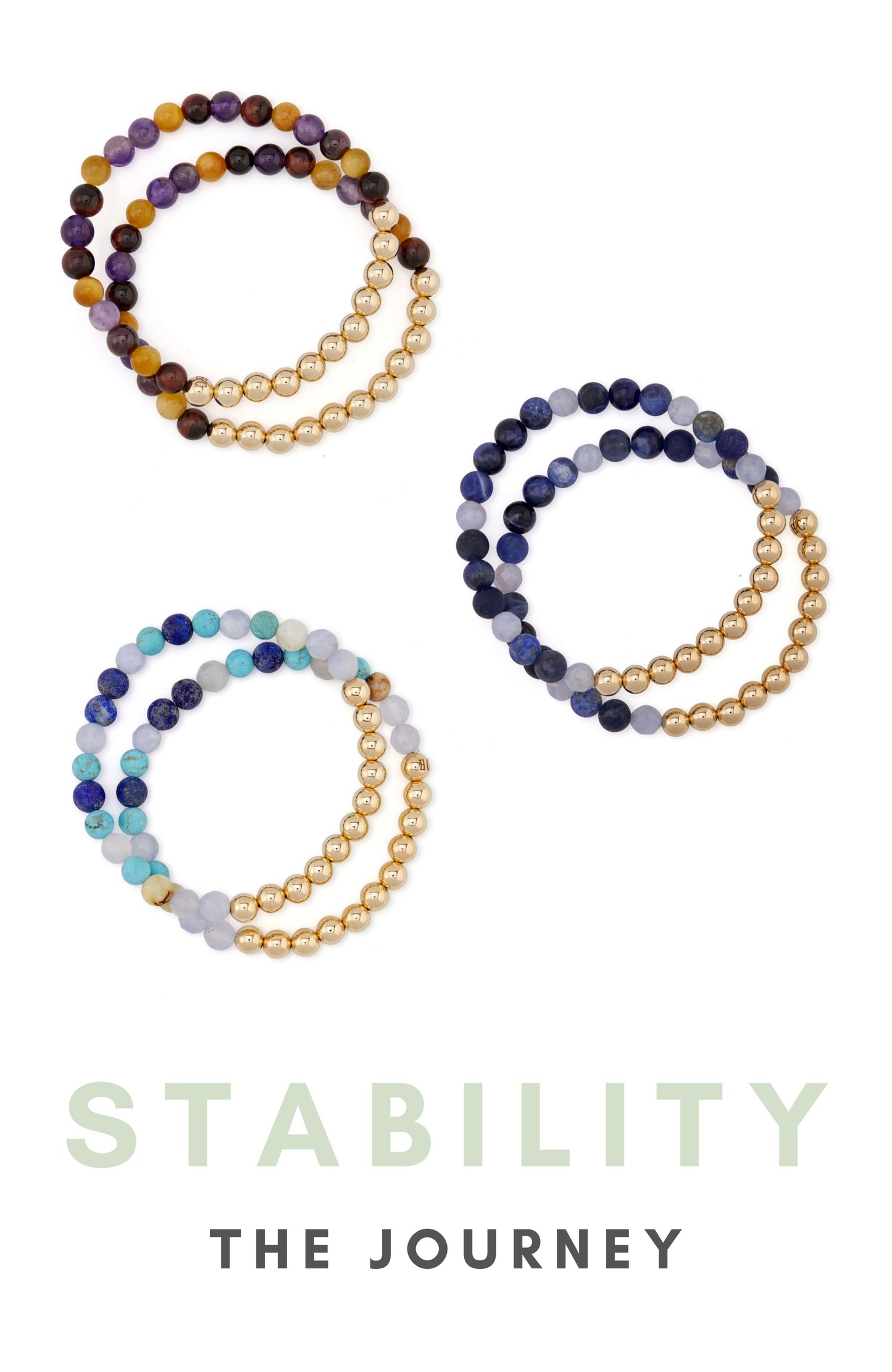 THE JOURNEY / STABILITY - 3 Sets of Women's Healer's Bracelets (6 Bracelets)