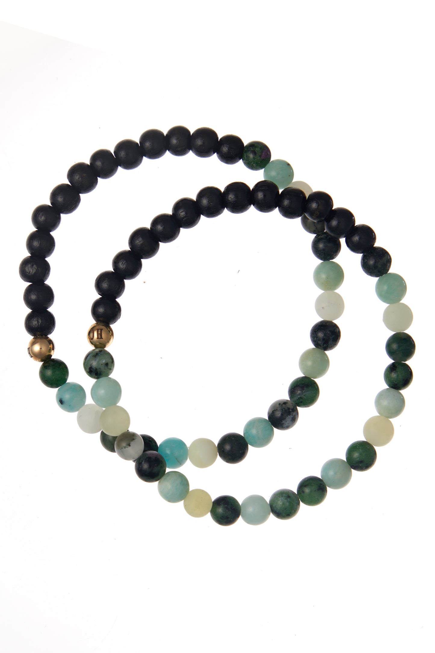 N 6 HAPPINESS/EASE Healer's Bracelets Men's (Set of 2)