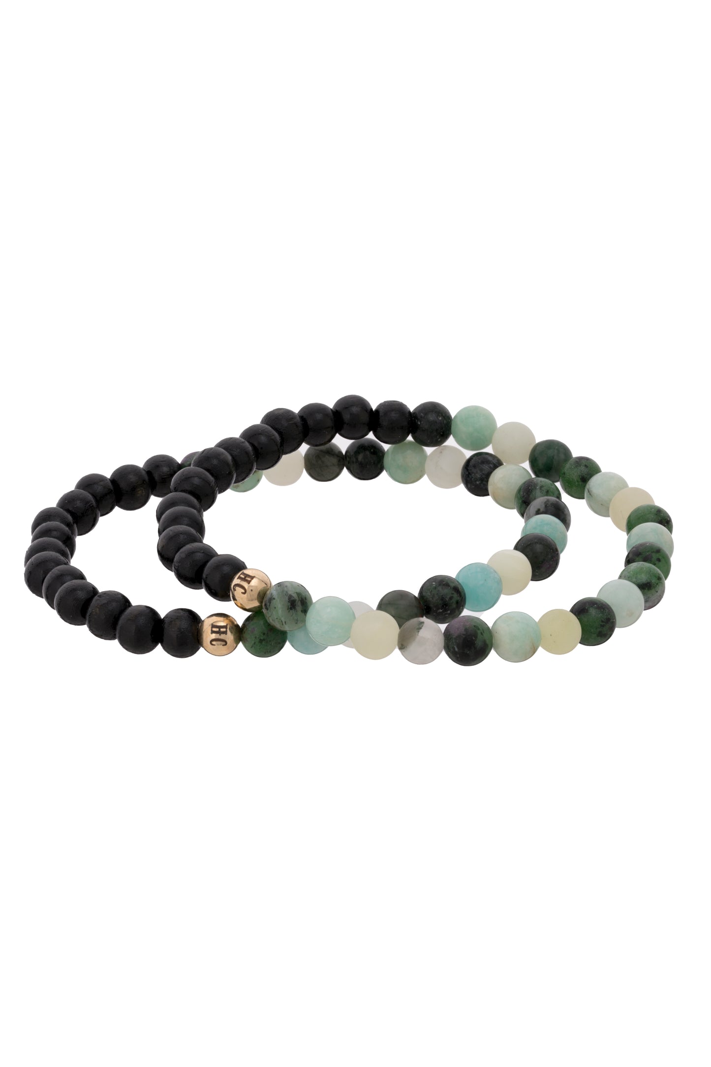 N 6 HAPPINESS/EASE Healer's Bracelets Men's (Set of 2)