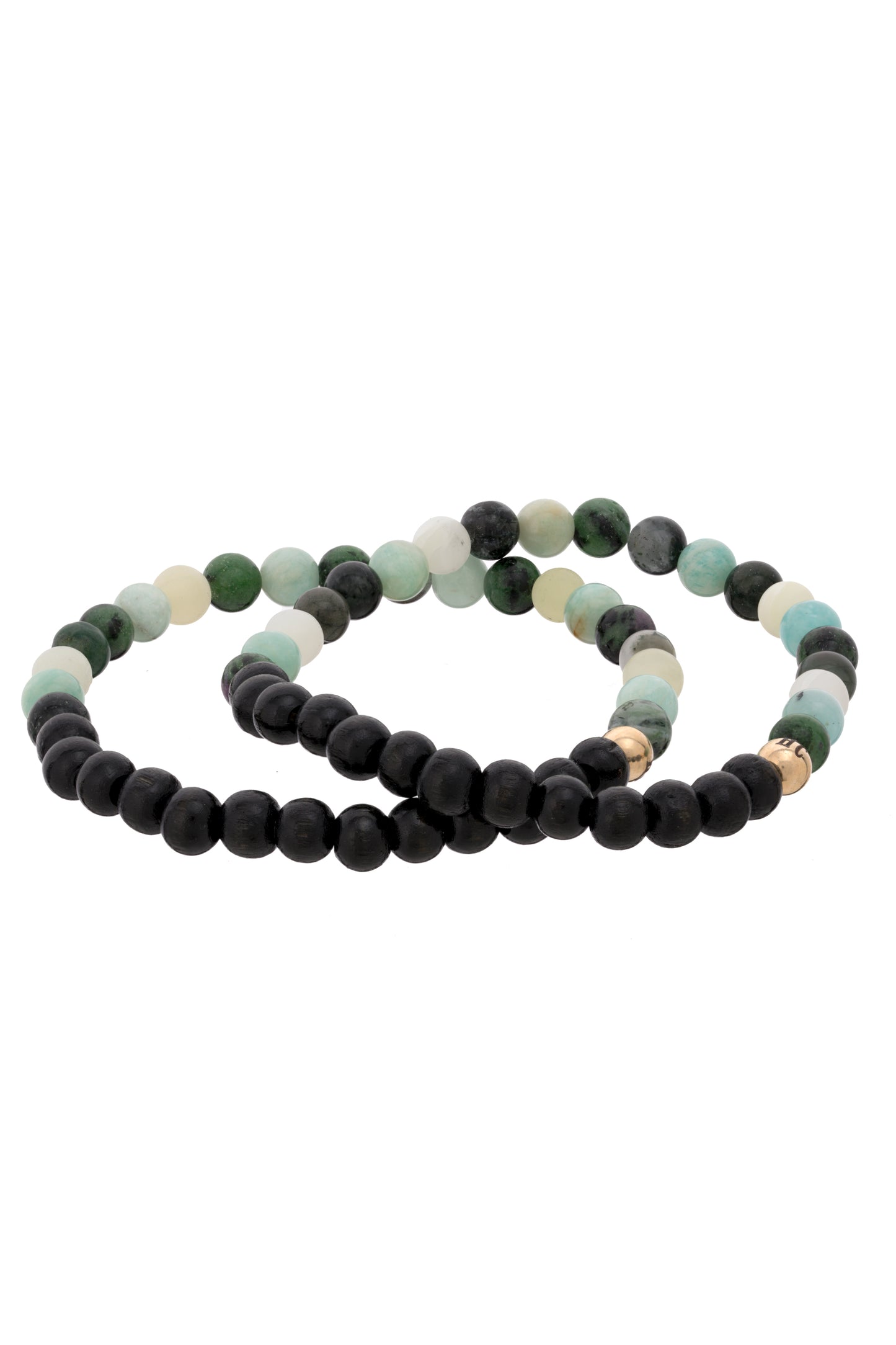 N 6 HAPPINESS/EASE Healer's Bracelets Men's (Set of 2)