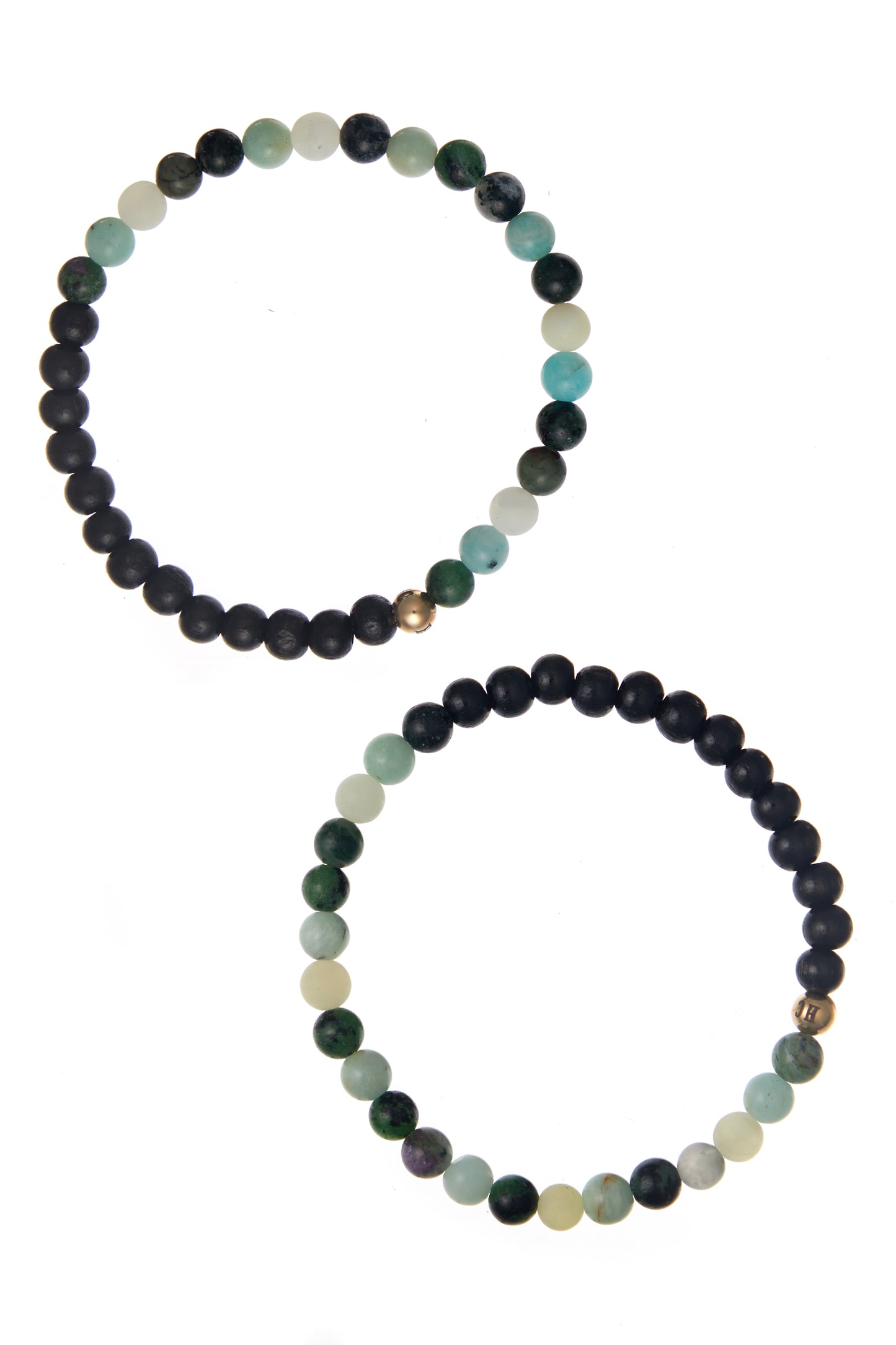 N 6 HAPPINESS/EASE Healer's Bracelets Men's (Set of 2)