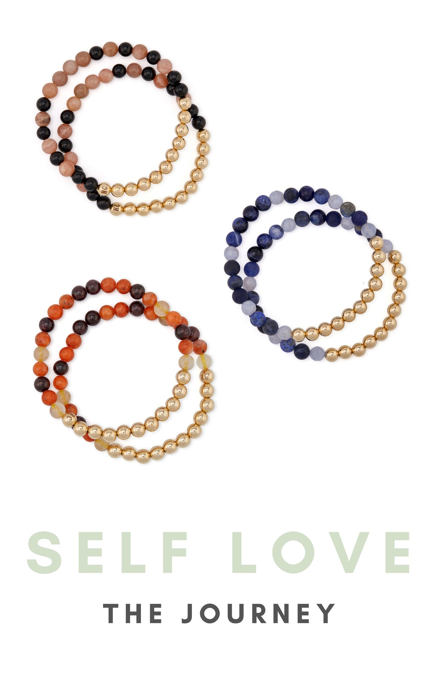 THE JOURNEY / SELF LOVE - 3 Sets of Women's Healer's Bracelets (6 Bracelets)