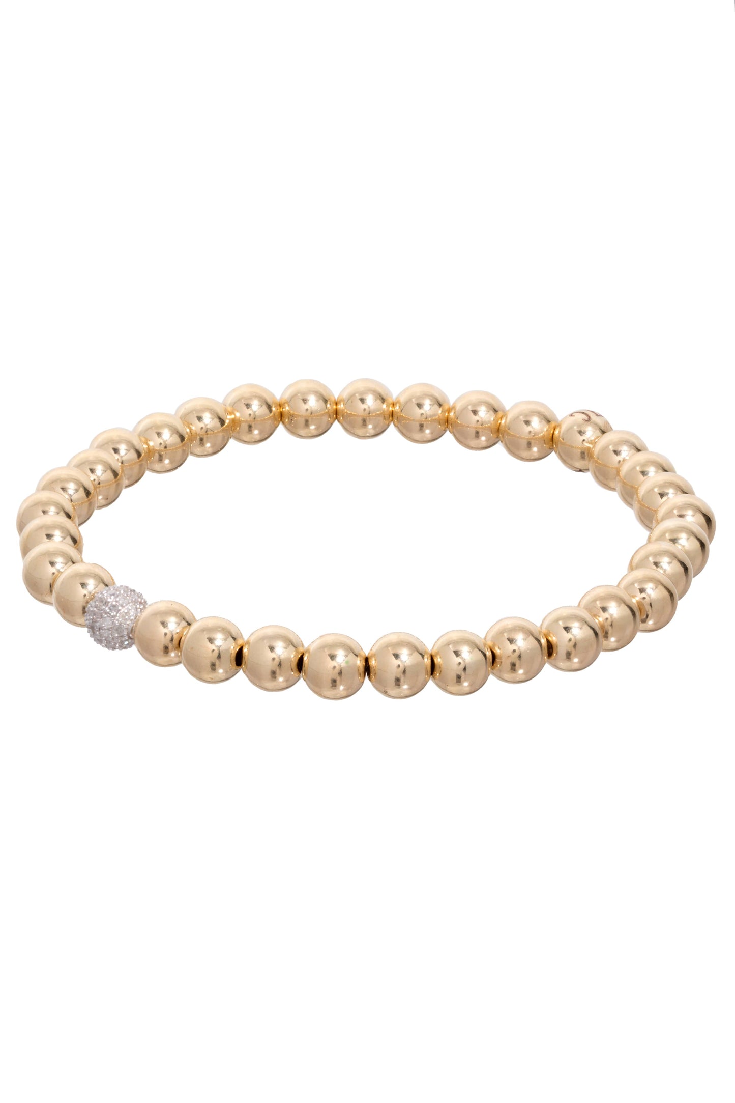 DIAMOND EDITION - SIGNATURE ONE 14K Gold Bead Bracelet Women's