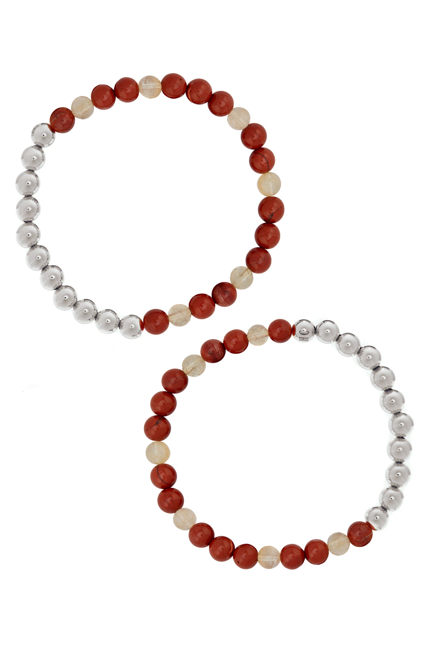 N 37 MENOPAUSE HOTTIE Healer's Bracelets Women's (Set of 2) Silver